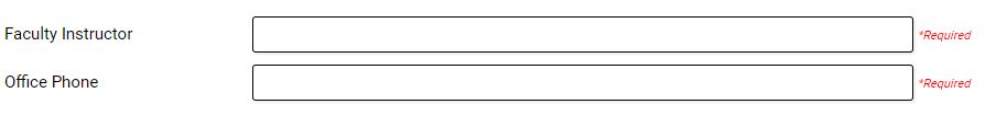 Example of Required Syllabus fields